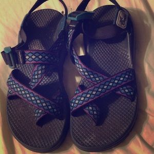 Worn twice. Chacos